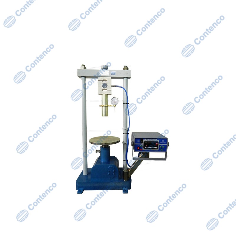 PRENSA CBR ELÉTRICA 5.000 KGF, COM CÉLULA DE CARGA E EXTENSÔMETRO