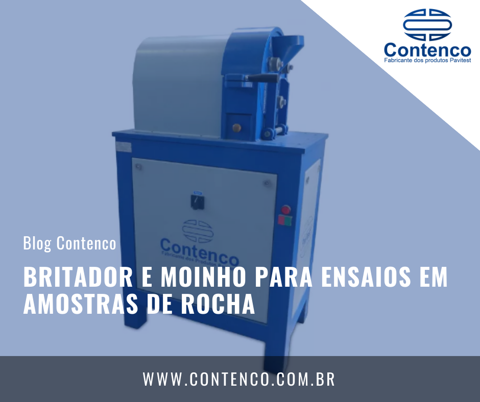 Britador e Moinho para Ensaios em Amostras de Rocha