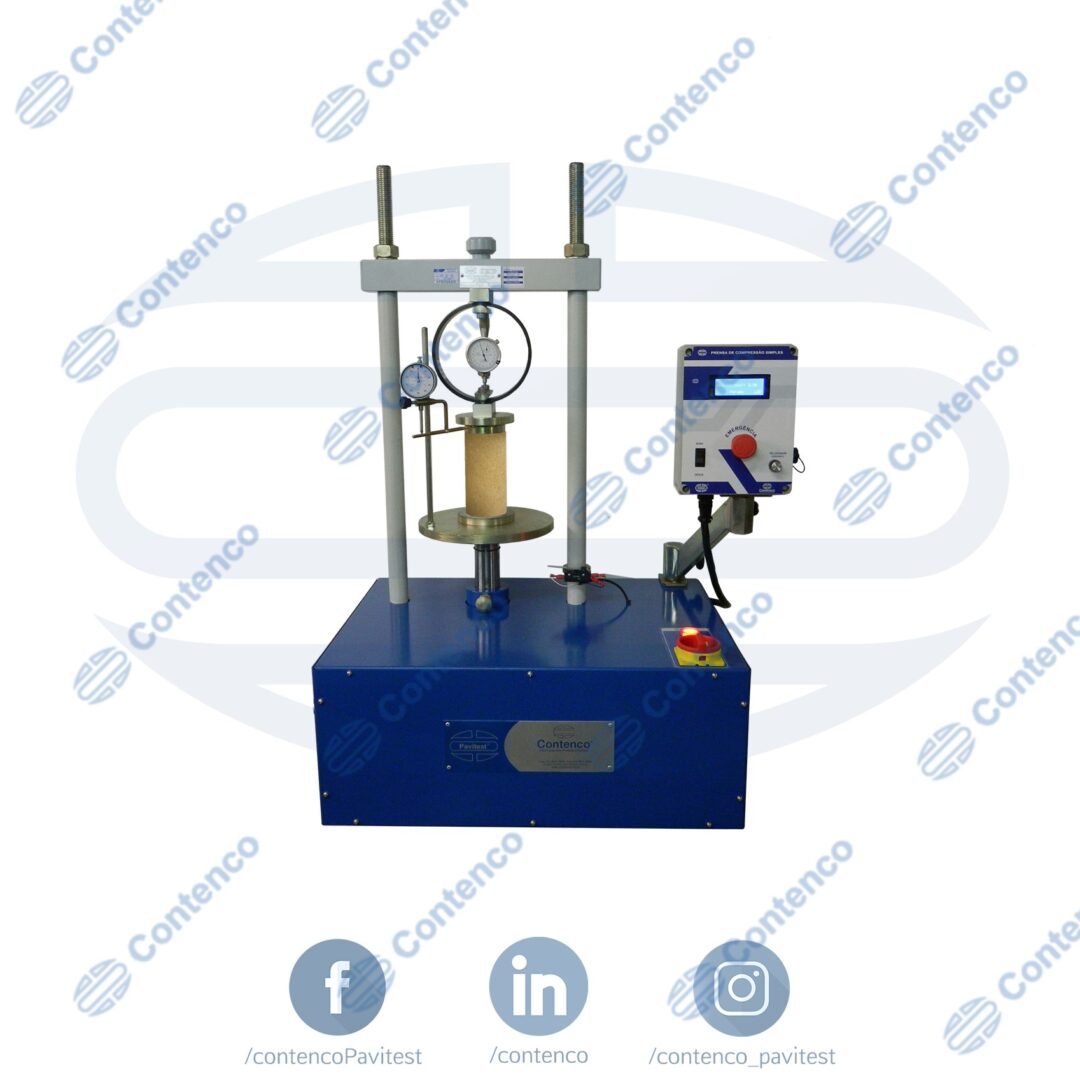 PRENSA ELÉTRICA PARA COMPRESSÃO SIMPLES COM LEITOR DIGITAL