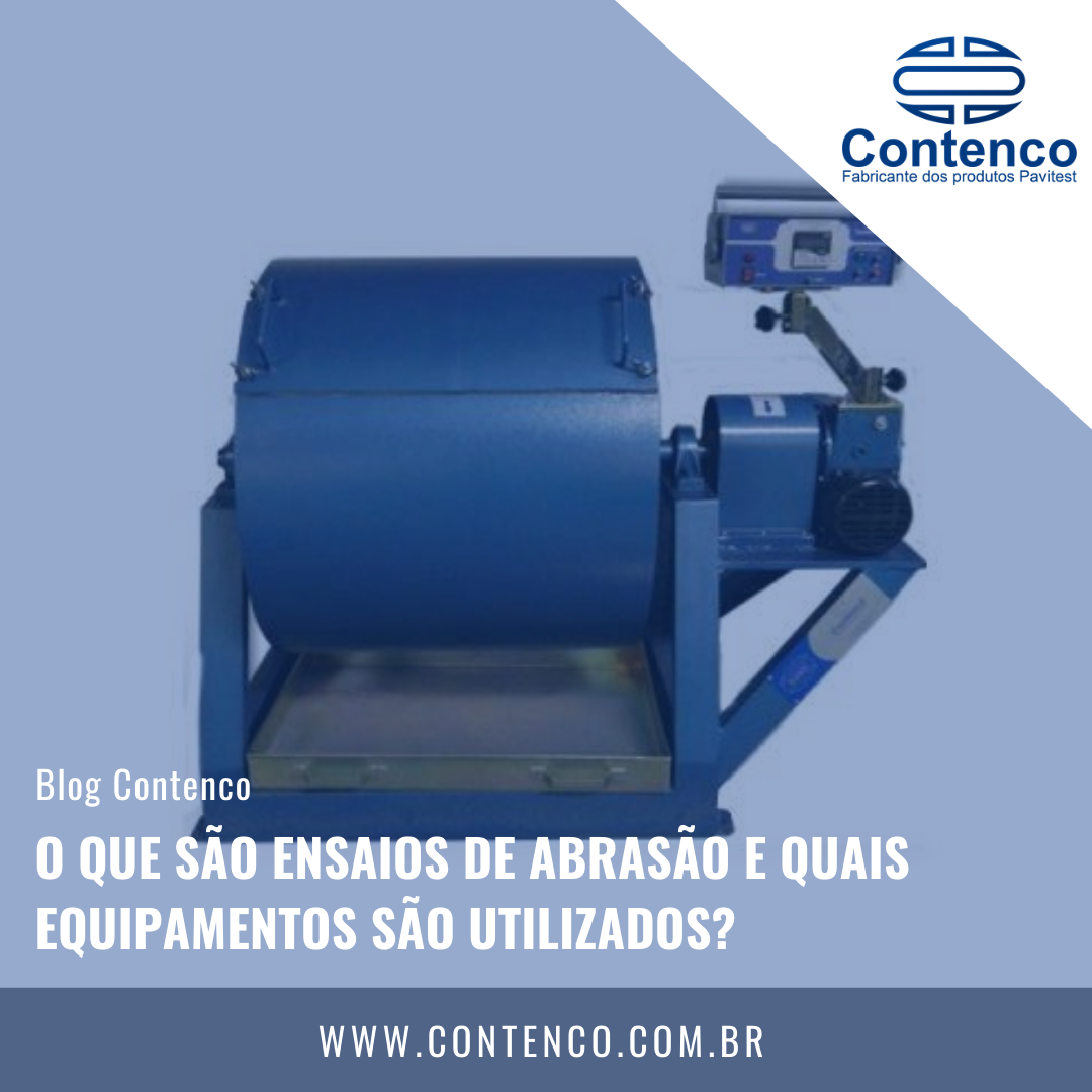 O que são ensaios de abrasão e quais equipamentos são utilizados?