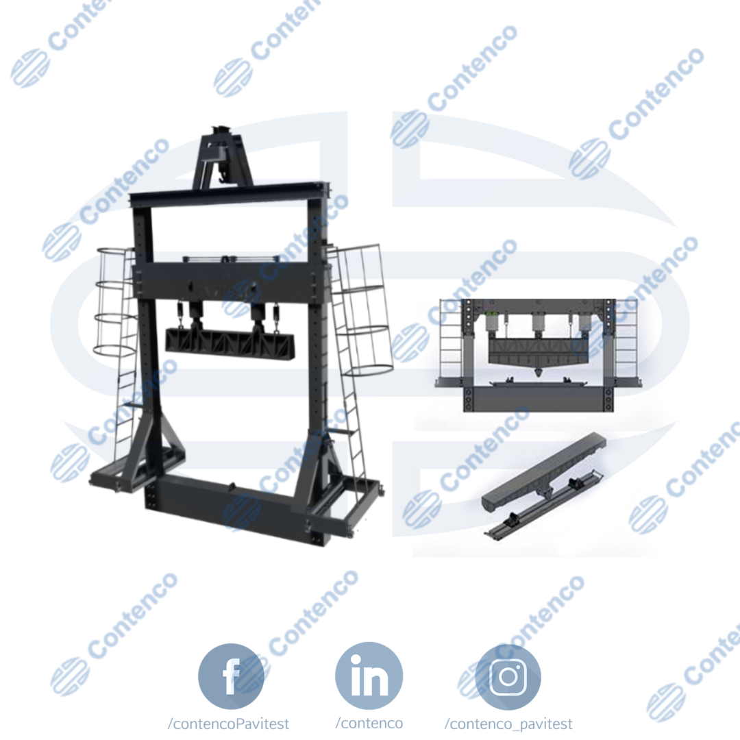 Prensa Servo-Hidráulica 100 Tf para ensaios estáticos em dormentes - HD-100-TD