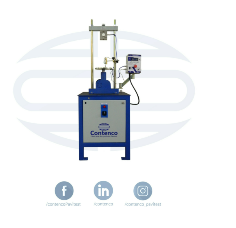 Prensa CBR Marshall para ensaios de compressão simples - Eletrônica - Híbrida I-1006-FA para Obras de Pavimentação