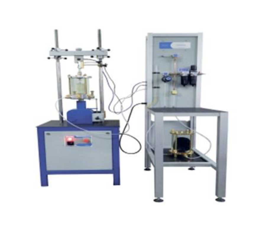 EQUIPAMENTO TRIAXIAL ESTÁTICO PARA ENSAIOS EM SOLO COM 2 LINHAS DE PRESSÃO EQUIPAMENTO TRIAXIAL ESTÁTICO PARA ENSAIOS EM SOLO COM 2 LINHAS DE PRESSÃO