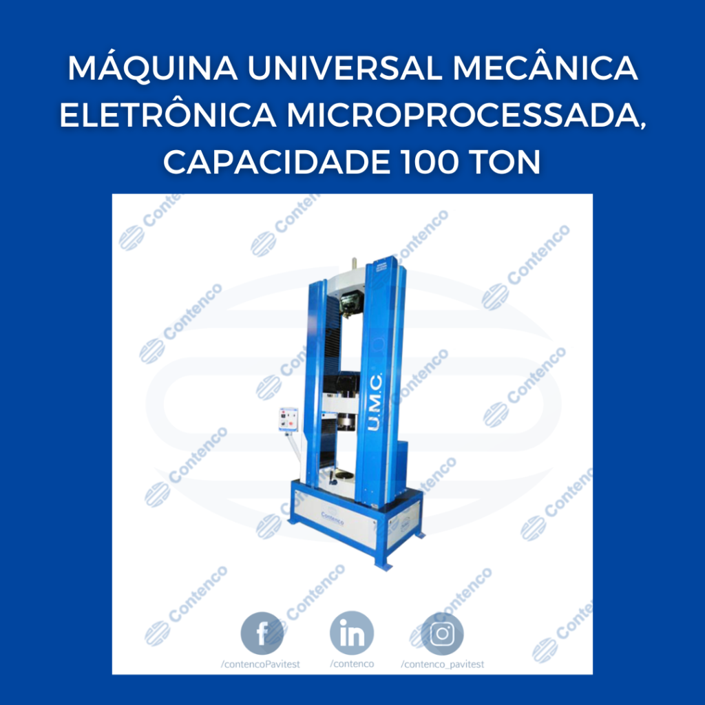 MÁQUINA UNIVERSAL MECÂNICA ELETRÔNICA MICROPROCESSADA, CAPACIDADE 100 TON
