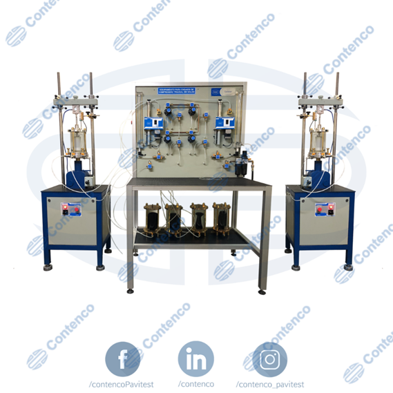 EQUIPAMENTO TRIAXIAL ESTÁTICO PARA DOIS ENSAIOS SIMULTÂNEOS EM SOLOS COM MEDIDOR DE VOLUME