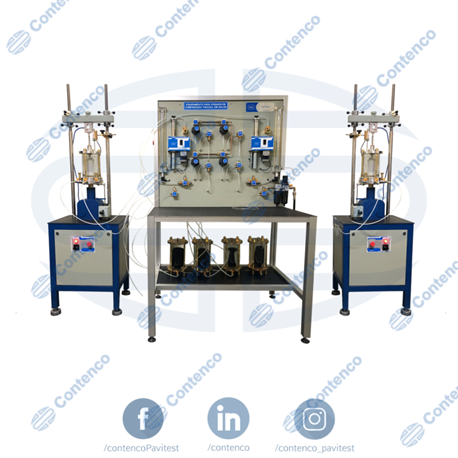 EQUIPAMENTO TRIAXIAL ESTÁTICO PARA DOIS ENSAIOS SIMULTÂNEOS EM SOLOS COM MEDIDOR DE VOLUME