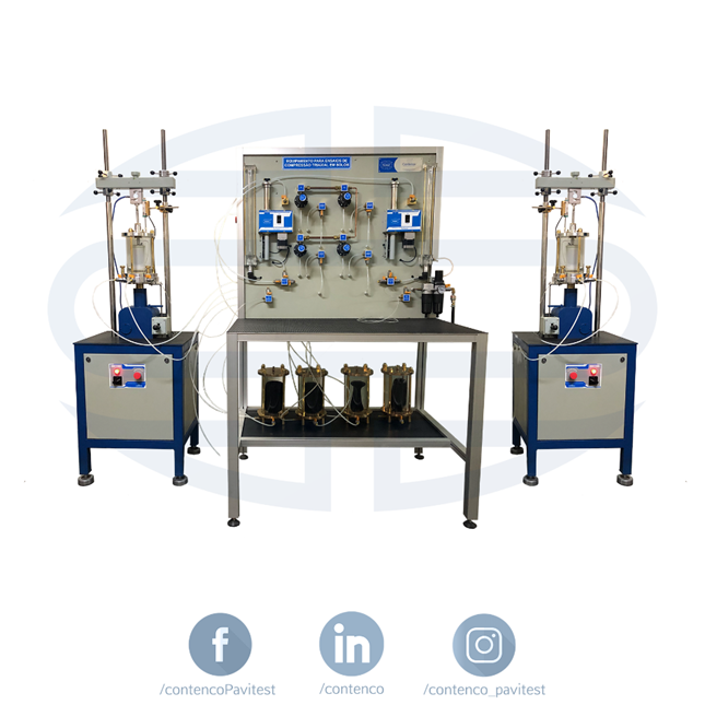 EQUIPAMENTO TRIAXIAL ESTÁTICO PARA DOIS ENSAIOS SIMULTÂNEOS EM SOLOS COM MEDIDOR DE VOLUME